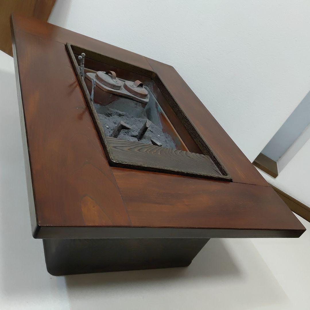 長火鉢　火鉢　囲炉裏座卓 　 ローテーブル 鉄器類は全て込みです