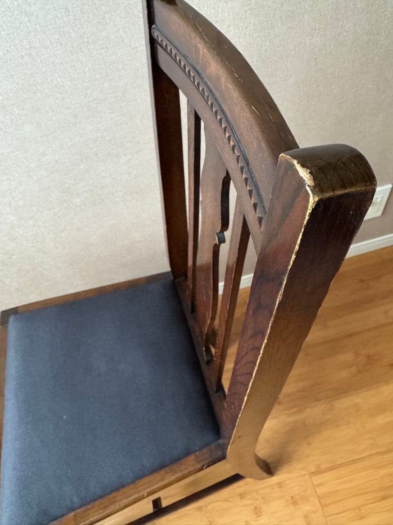 ロイズアンティークス購入　イギリスアンティーク　ダイニングチェア1脚