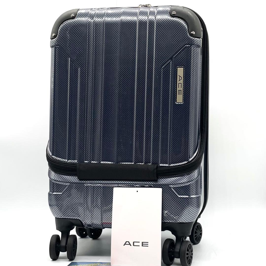 【美品】エース プリズム スーツケース 4輪 33L 機内持ち込み可 ネイビー