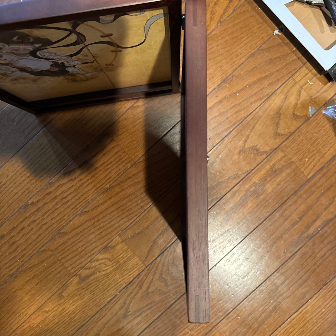 風神雷神図の屏風　ミニチュア