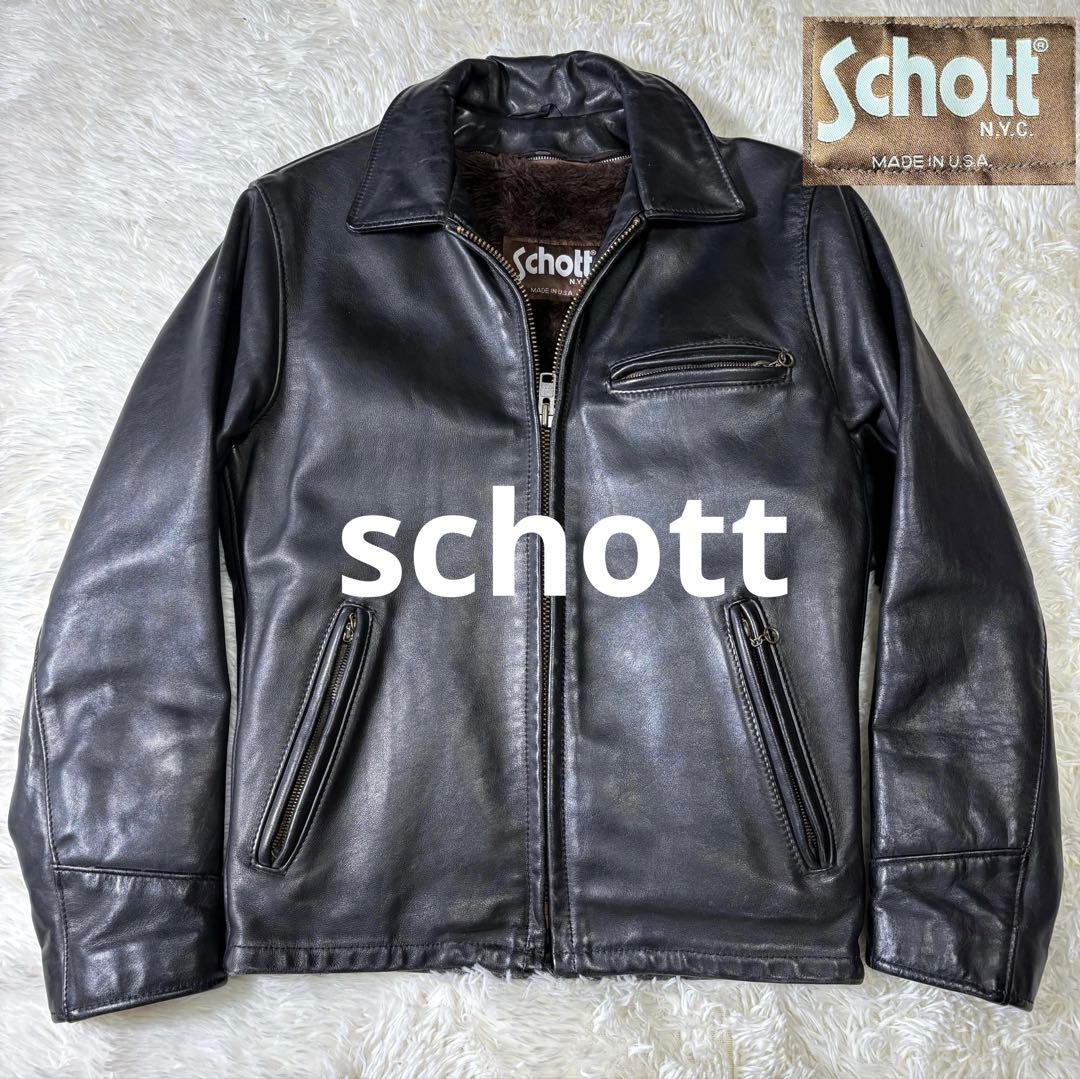 人気⭐️schott ショット　シングルライダーズ　レザージャケット　インナー付