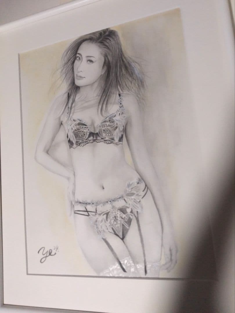 裸婦、美人画、絵画６号、しなりW山本英二、真作、肉筆、額縁、高塚省吾、森本草介。
