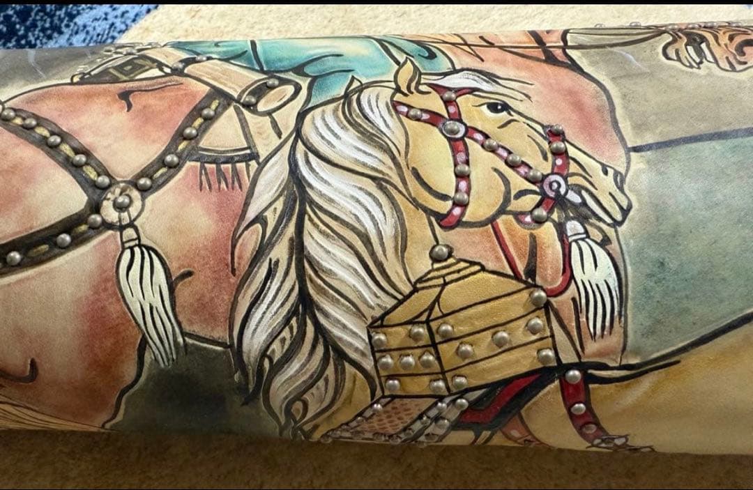武士と鷹の掛軸