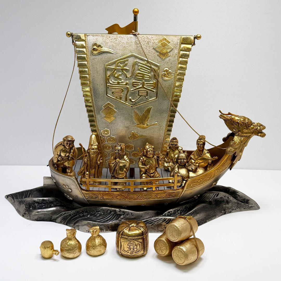 希少品 激レア 掘り出し物 宝船 七福神 全長 47cm