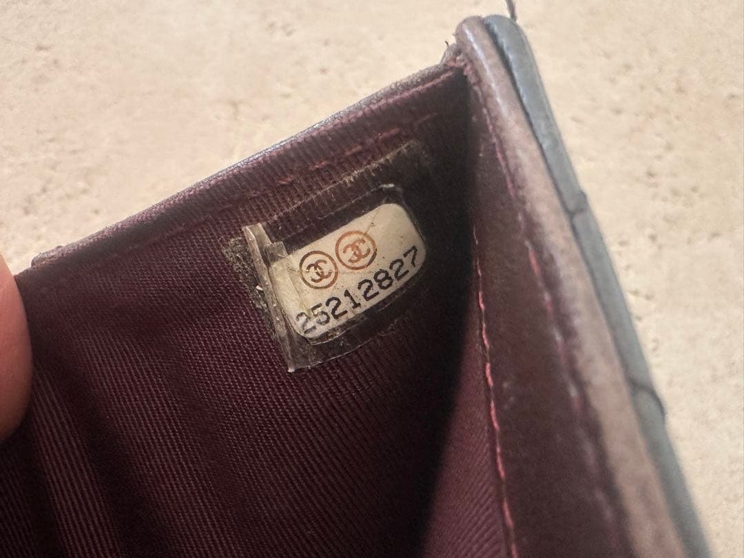 Chanel ブラック キルティング 三つ折り財布