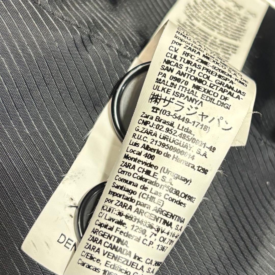 美品ZARA ブラック チェスターコート Mサイズ 大きめ襟 ロングコート ザラ