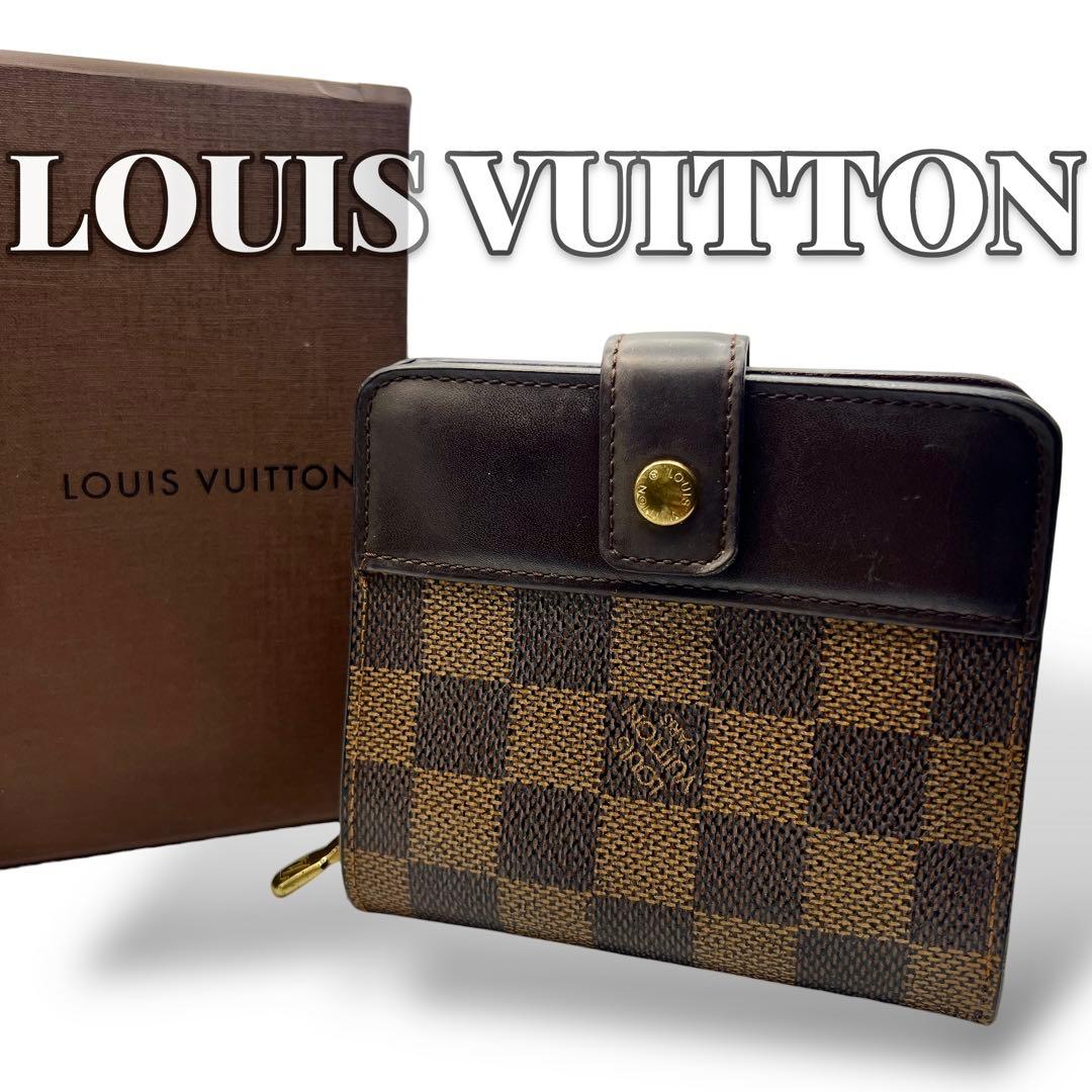 Louis Vuitton ダミエ コンパクトジップ 折り財布 7880