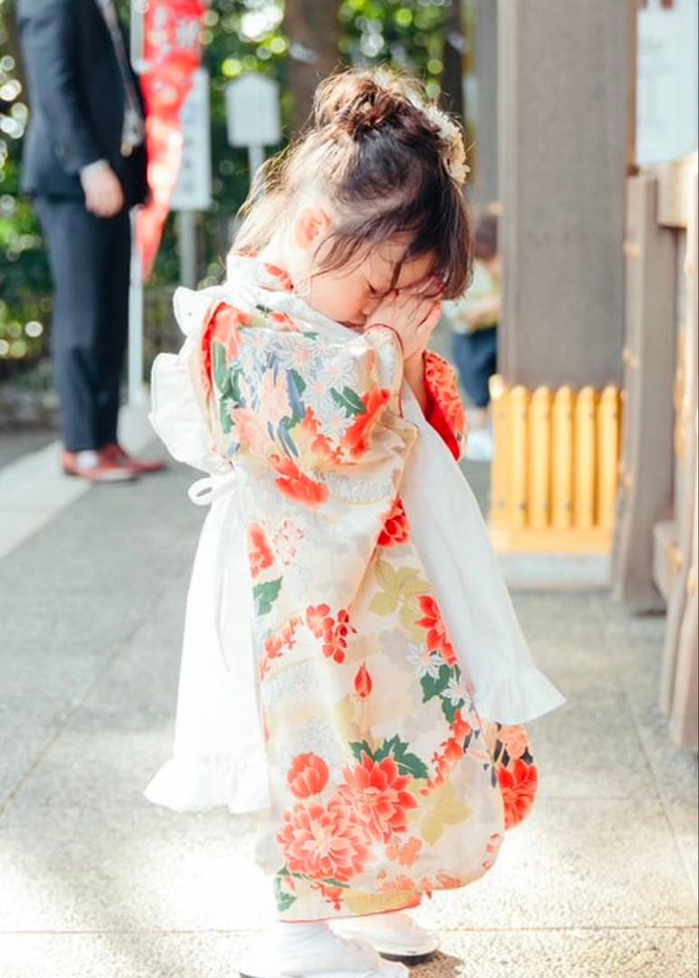 やな★［ぼたん］被布コート3点セット ꕤハンドメイドꕤ七五三 3歳 女の子