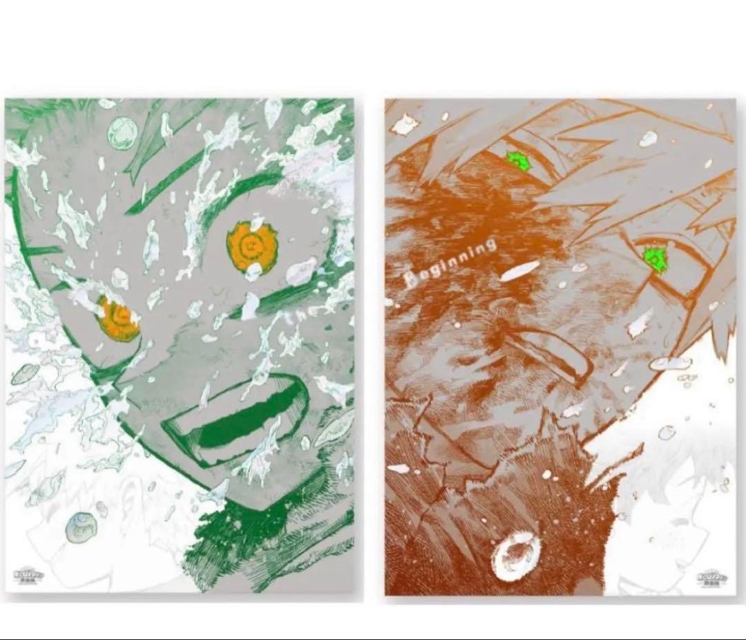 ヒロアカ 原画展 A2アートポスター 2枚セット 【The Beginning】