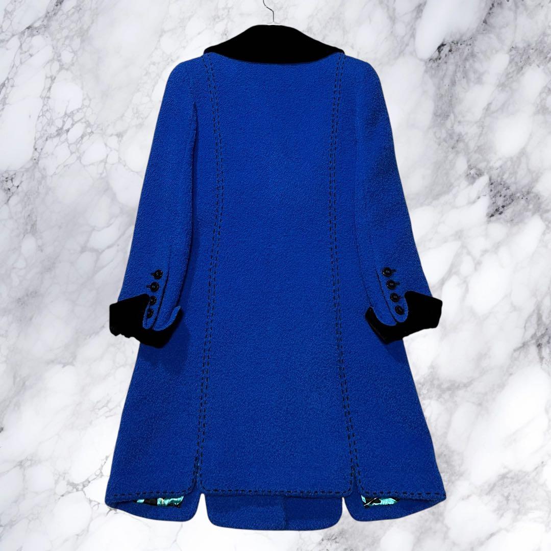 伊太利屋 イタリヤ チェスターコート アルパカ ウール レオパード ボタニカル