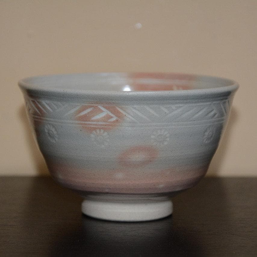 茶道具　数茶碗　９個　御本三嶋茶碗　田中渓峰造　共箱付　中古品　送料込み