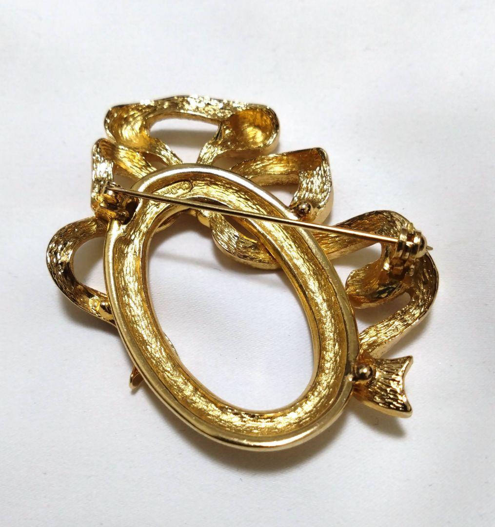 超希少　ChristianDior　リボン　ブローチ