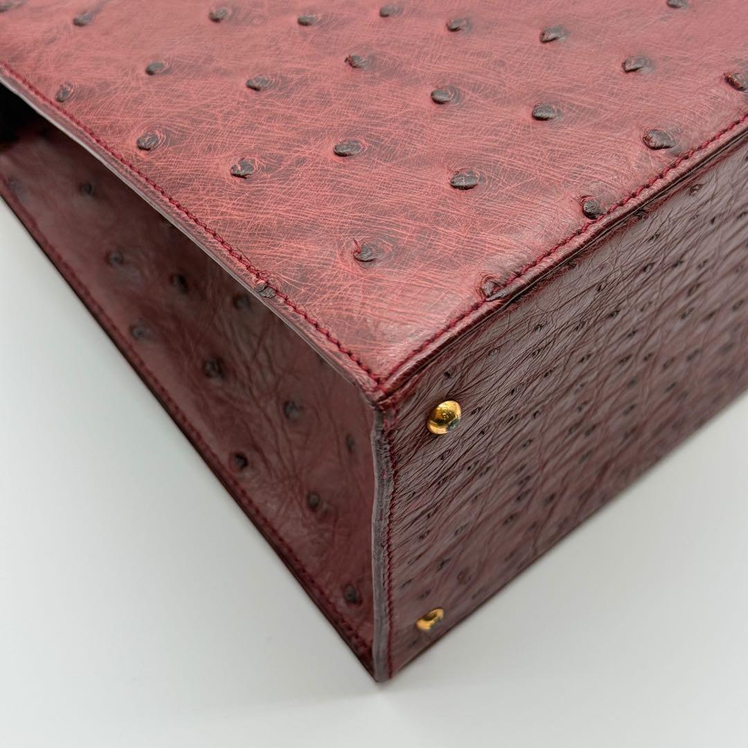 MORABITO モラビト スカラ28 オーストリッチ 赤色 レッド 付属品完備