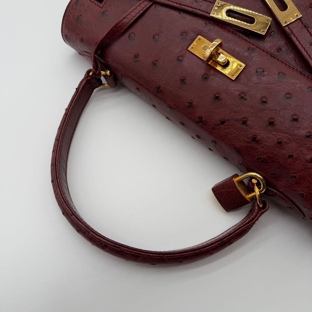 MORABITO モラビト スカラ28 オーストリッチ 赤色 レッド 付属品完備