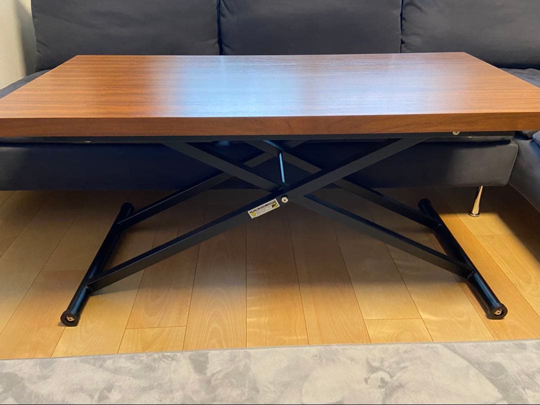 【即購入ok】ニトリ 昇降リビングテーブル ミドルブラウン　ガス圧