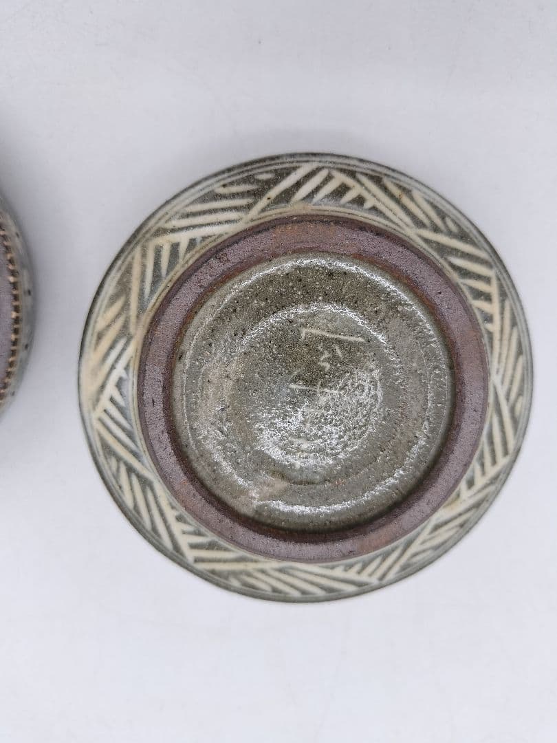 c455 香合 富士五湖窯 青三島 細川秀年 木箱 茶道具 古物