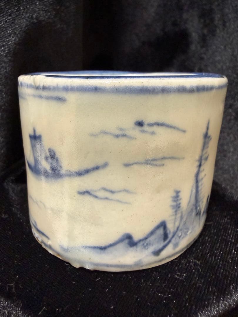 骨董品 陶器アンティーク年代不明直径6.5cm×高さ5cm整理品現状品のみ