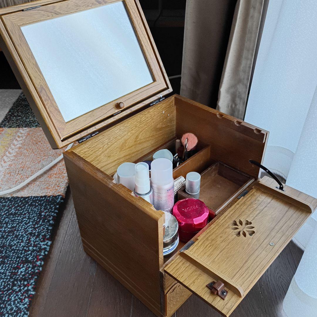 パリの雑貨屋 メイクボックス 木製鏡付