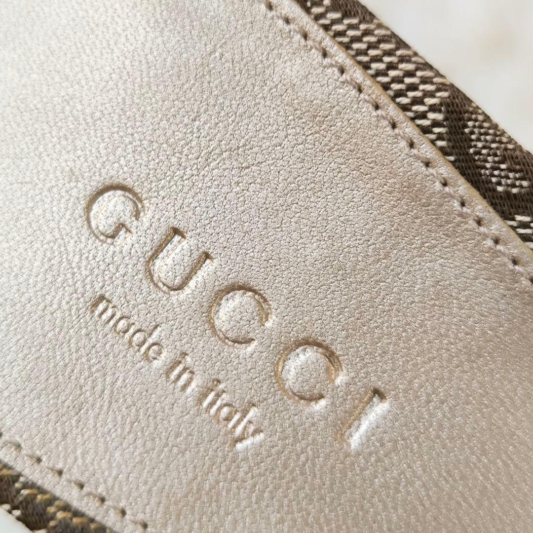 【美品】GUCCI グッチ GG キャンバス ホースビット ミュール サンダル