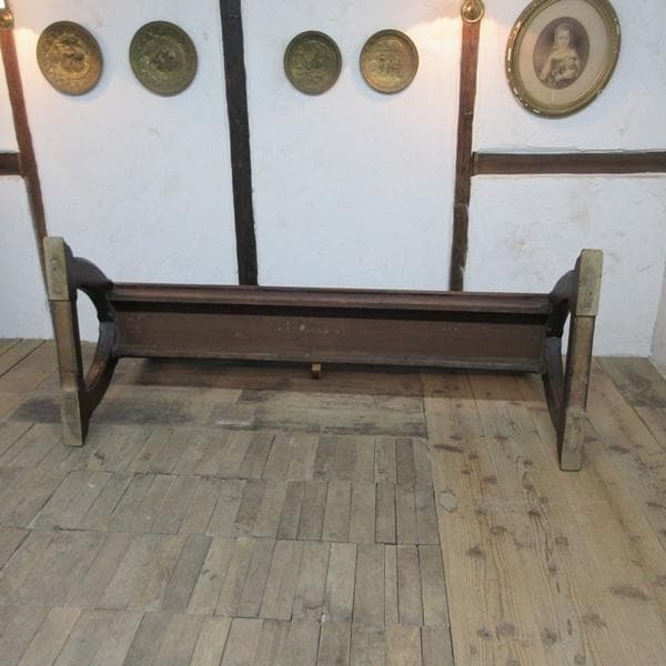イギリス アンティーク 家具 ロングベンチ 長椅子 チェア 店舗什器 6866d