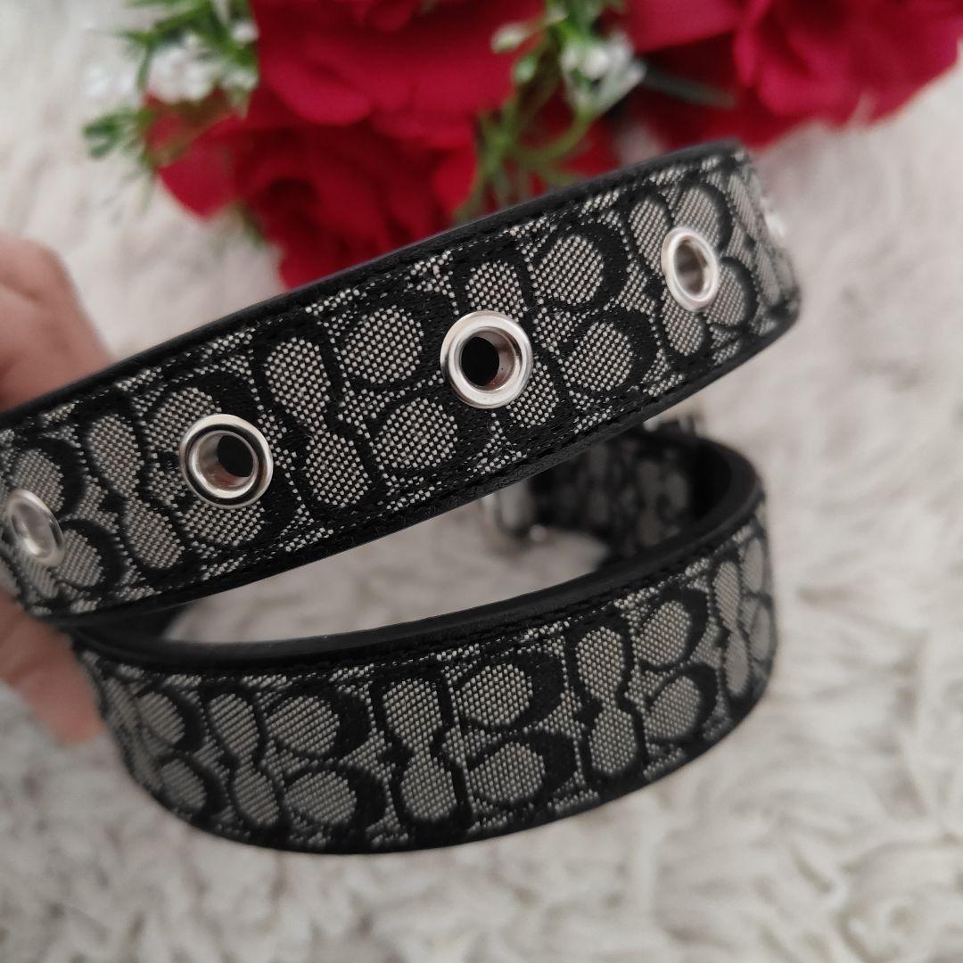 新品　COACH　コーチ 犬　首輪　レザー　中型犬　大型犬　L　シグネチャー