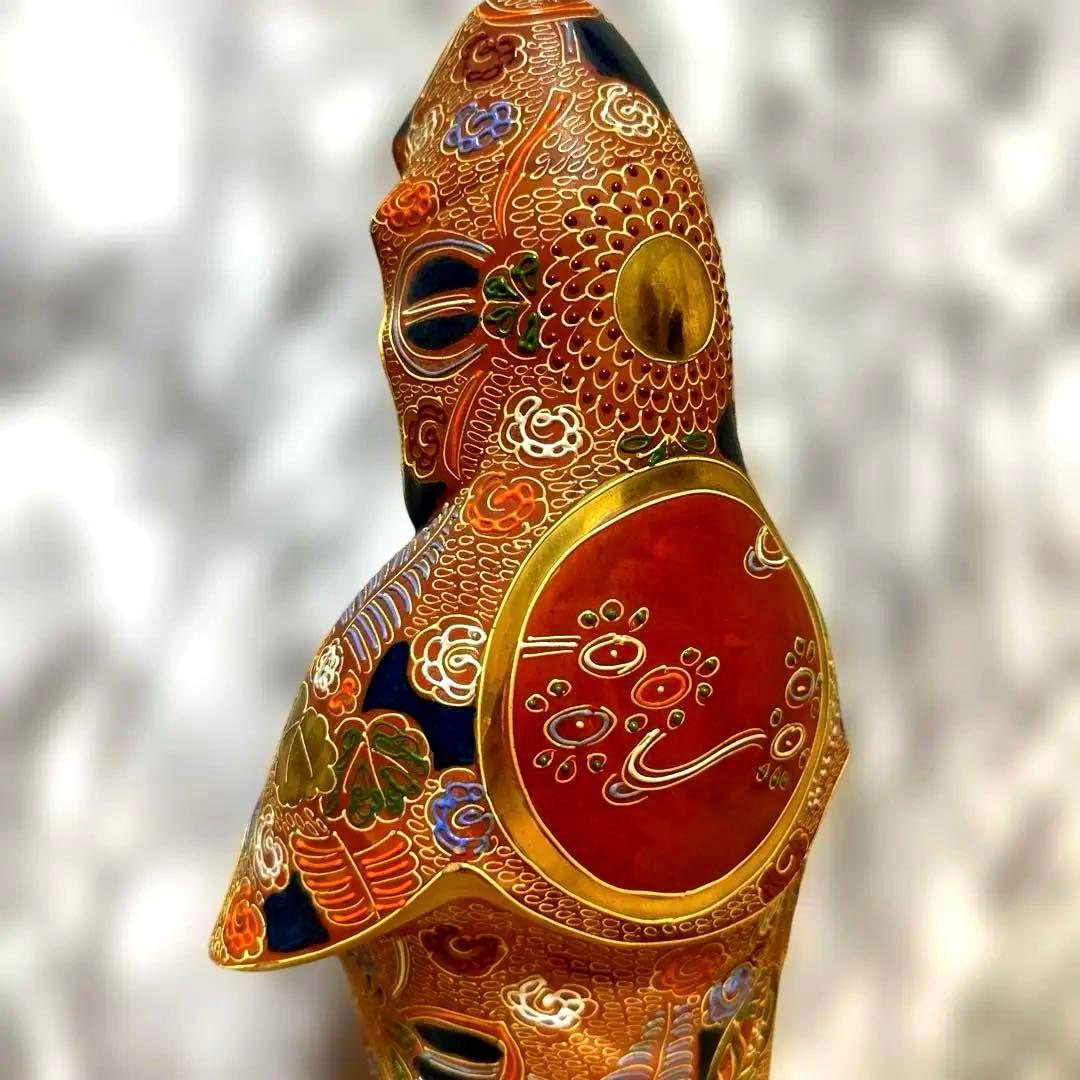 九谷焼　観音菩薩　金彩　骨董品　美術置物　仏像　期間限定値引き