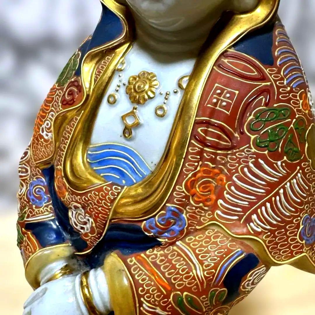 九谷焼　観音菩薩　金彩　骨董品　美術置物　仏像　期間限定値引き