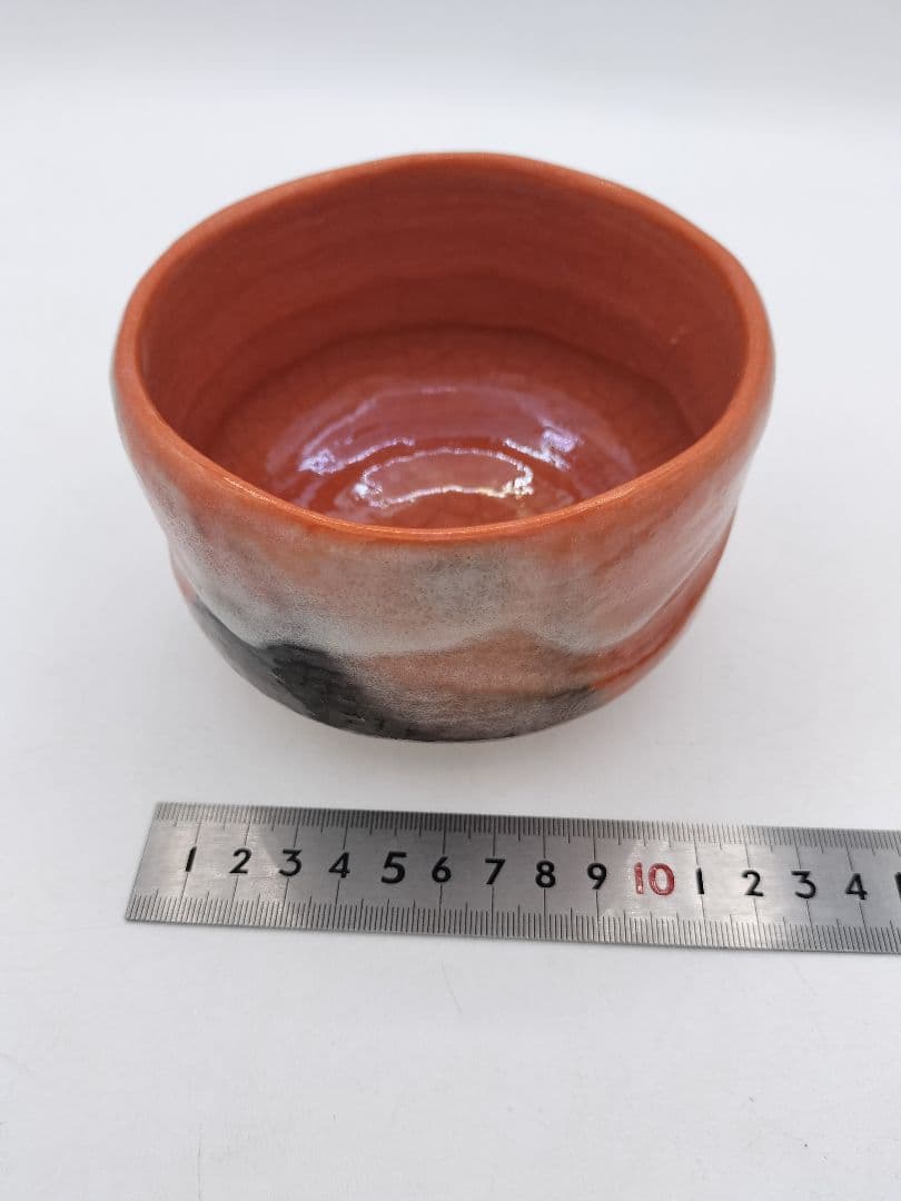 c657 茶碗 赤楽 銘『無事』紫野 寛州箱書 伊藤一楽 木箱 茶道具 古物
