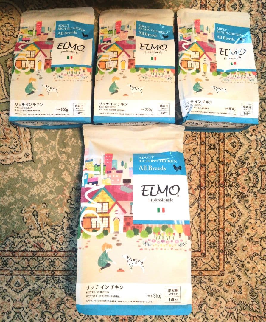 ELMO ドライフード 800gパック③ 3kgパック①セット