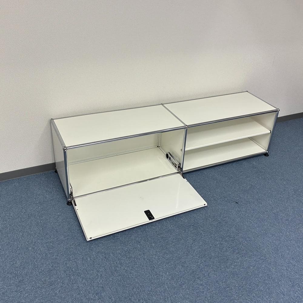 中古 USMハラー｜キャビネット テレビボード 2列1段 ピュアホワイト
