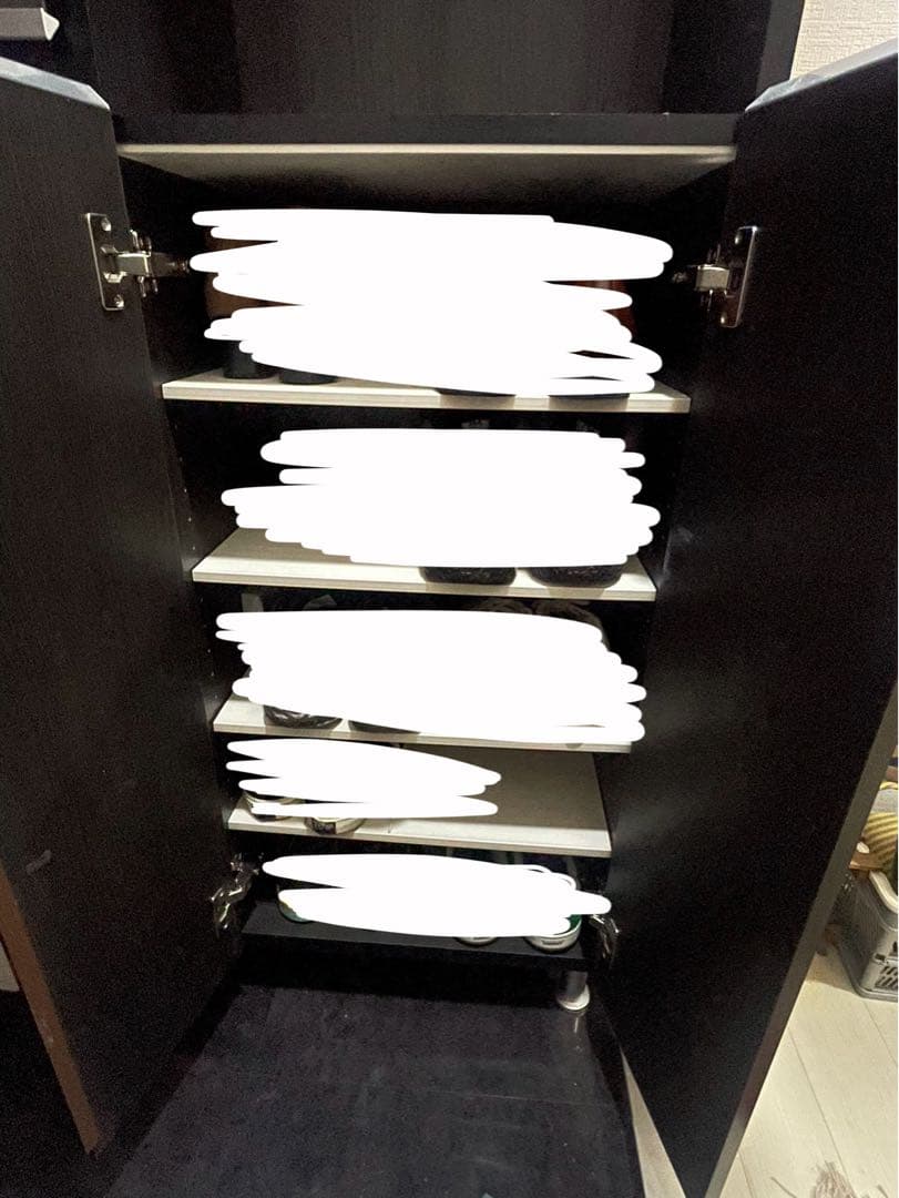 くまちゃんさん専用【美品】シューズボックス　ダークブラウン　靴箱