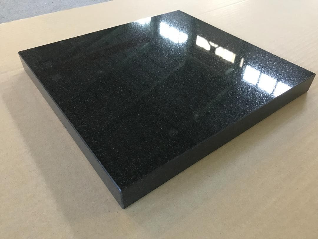 高級 天然黒御影石 オーディオボード●350×350×22●5面磨き　送料無料