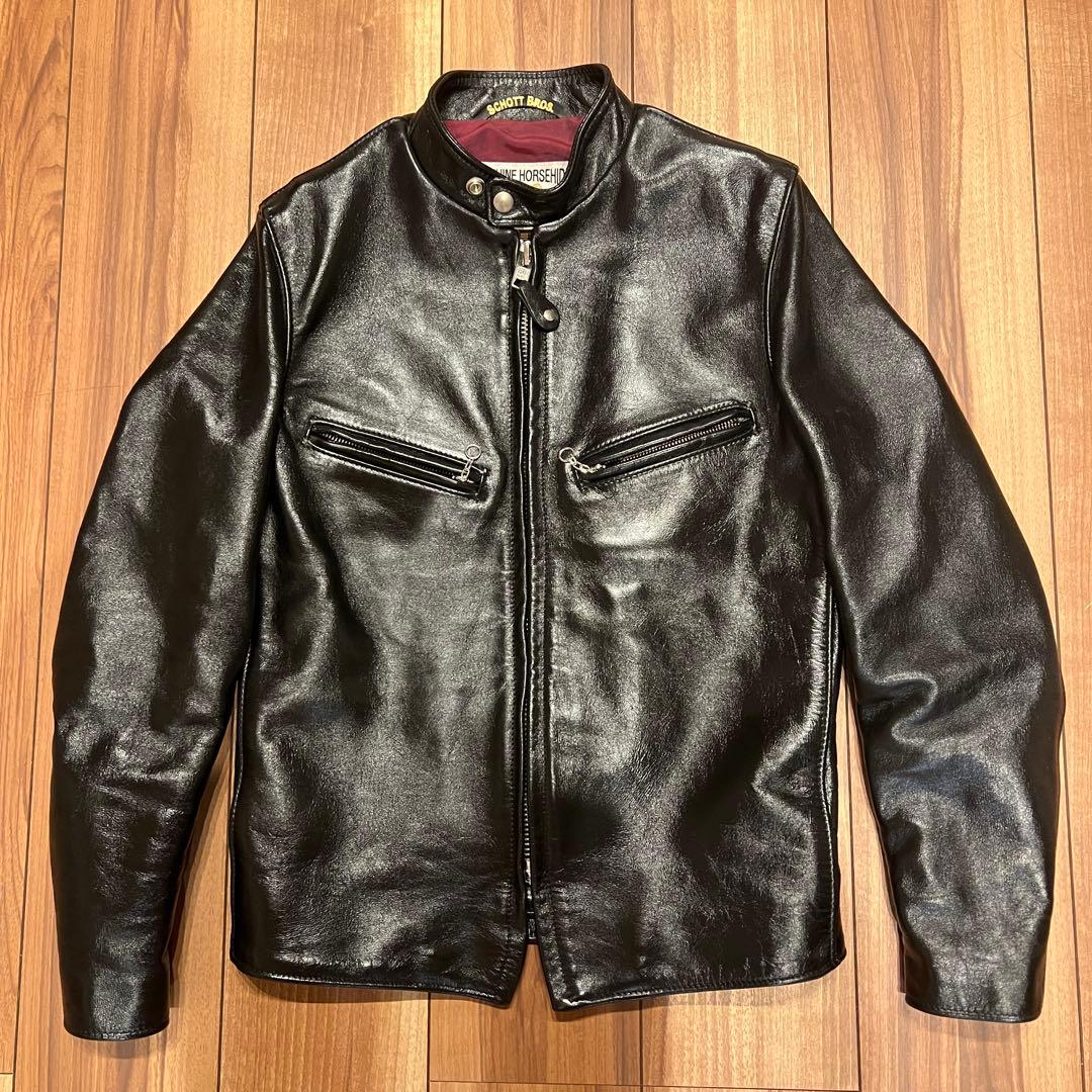 schott 641xxh 34 ホースハイド レザーシングルライダース