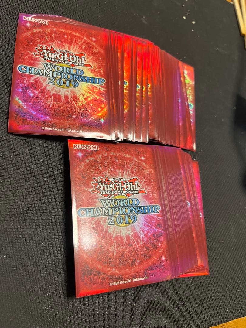 遊戯王 公式 スリーブ WCS 2019 赤 100枚