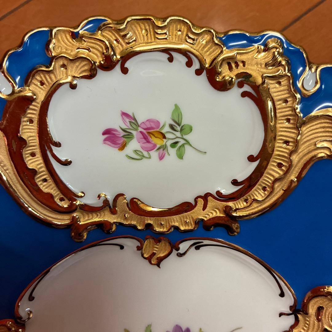 美品　マイセン　グランツゴールド　飾皿