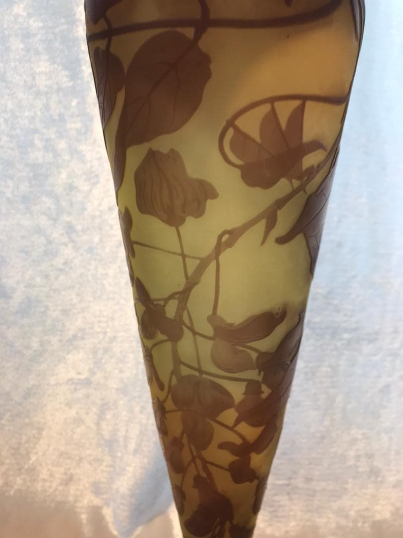 エミールガレ　Galle　花瓶　アールヌーボー　クレマチス　1910年頃