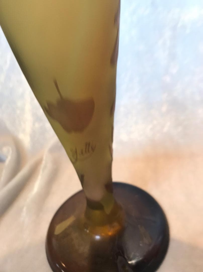 エミールガレ　Galle　花瓶　アールヌーボー　クレマチス　1910年頃