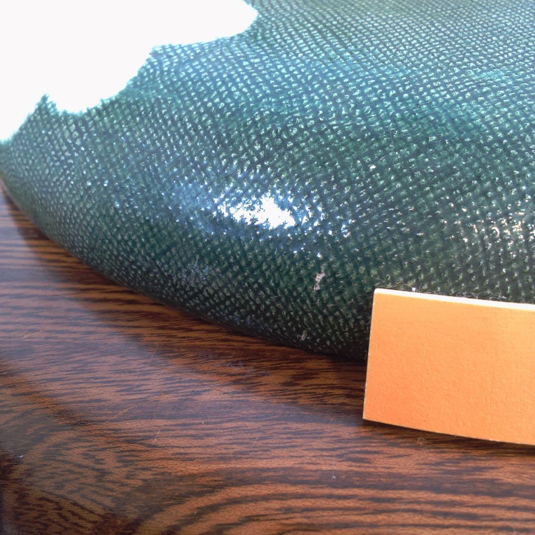 骨董５ 緑色の花模様漆器茶器 木箱付き