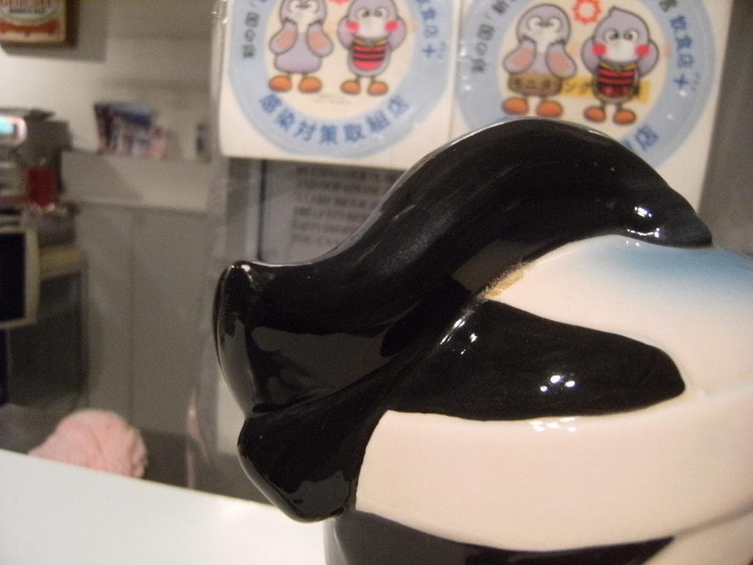 80年代★日本製★世界遺産 江戸時代 武者 武士 侍 新選組 誠 貯金箱 置物