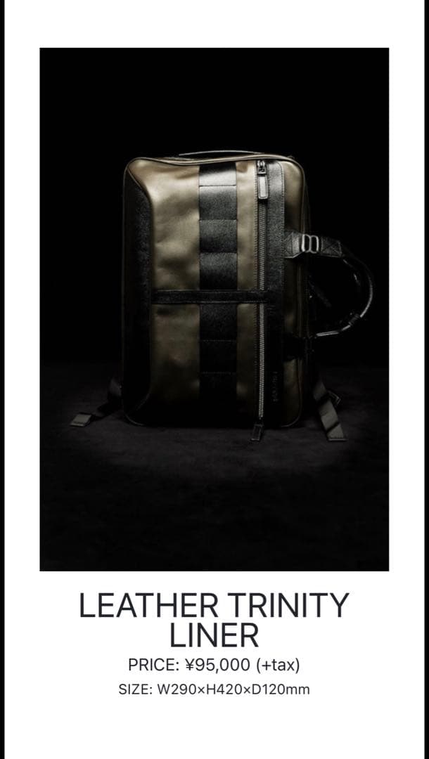 【美品】BRIEFING 【限定品】LEATHER TRINITY LINER