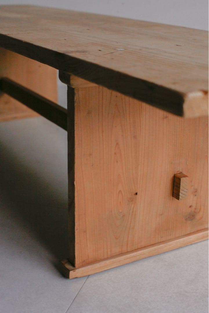 文机　杉材　無垢材 ローテーブル 飾り棚　古家具　古道具 アンティーク