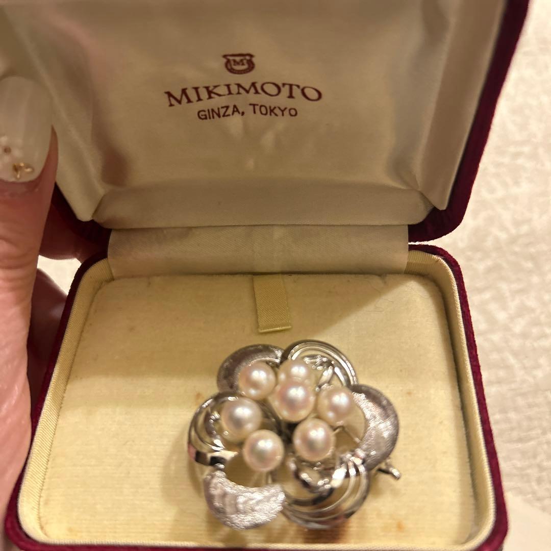Mikimoto シルバーパールブローチ