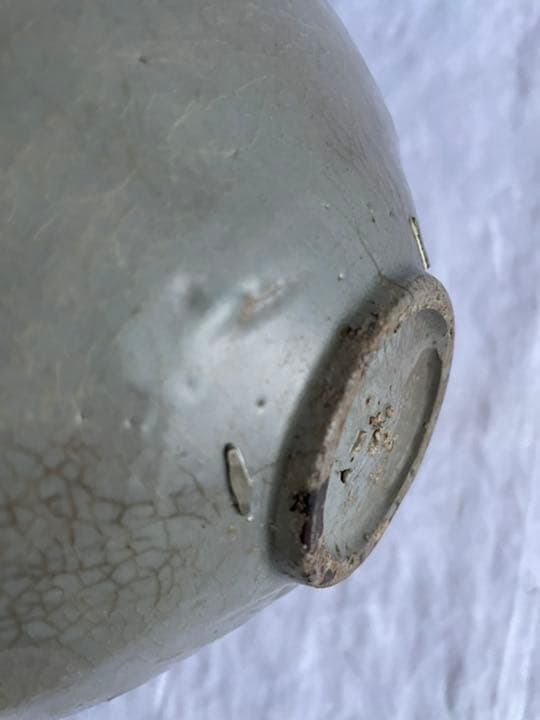 李朝　青磁　三島　印花鉢