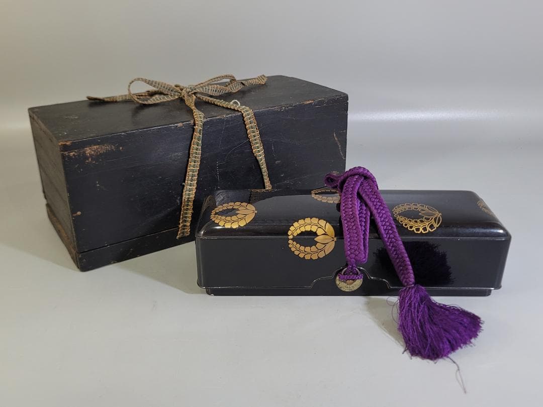 DT350 古美術 時代蒔絵 内梨地 文庫