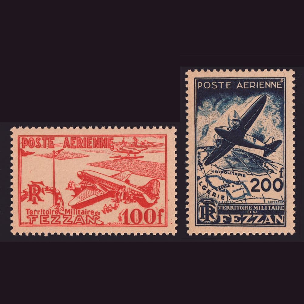 航空切手（フェザーン・ガダーミス軍事地域 1948年）