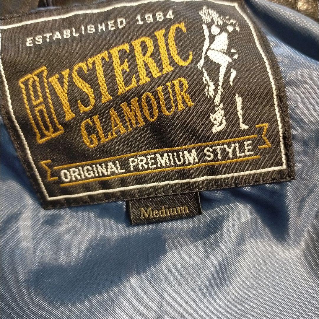 HYSTERIC GLAMOUR ブラック シングルライダース レザージャケット