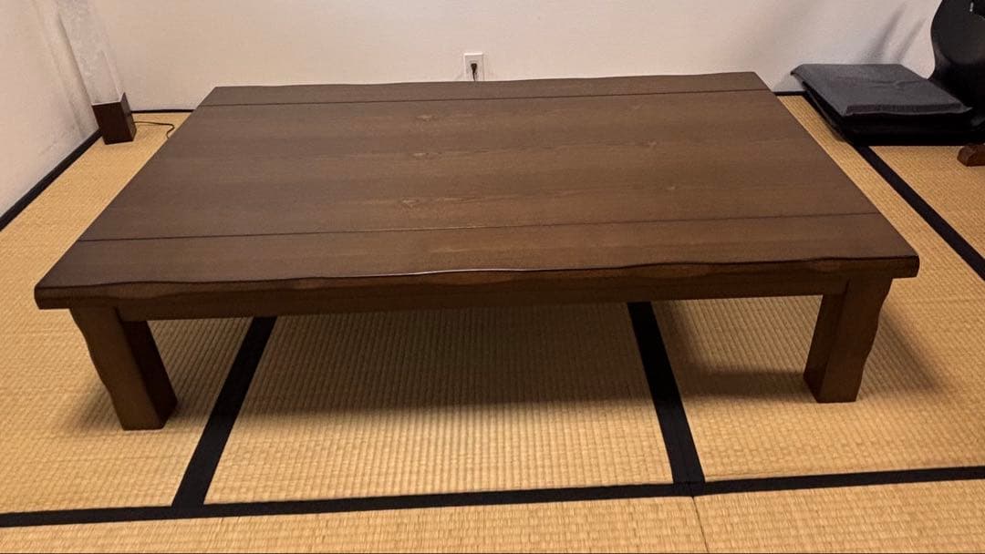 ダークブラウン 長方形 こたつ 約150cm x 90cm