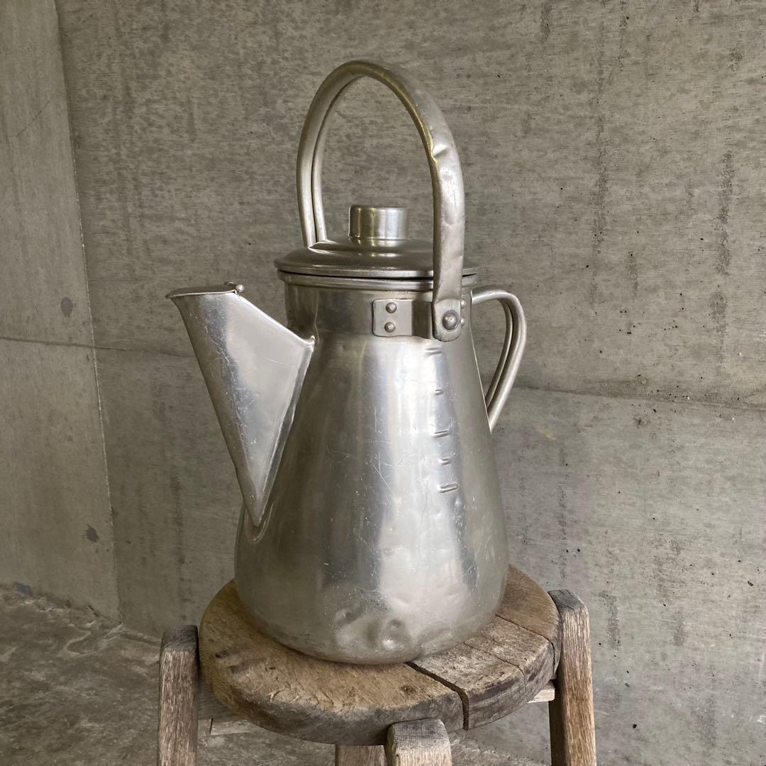 ミルクポット ケトル 学校 給食 容器 大型 アルミ 金属 レトロ ヴィンテージ