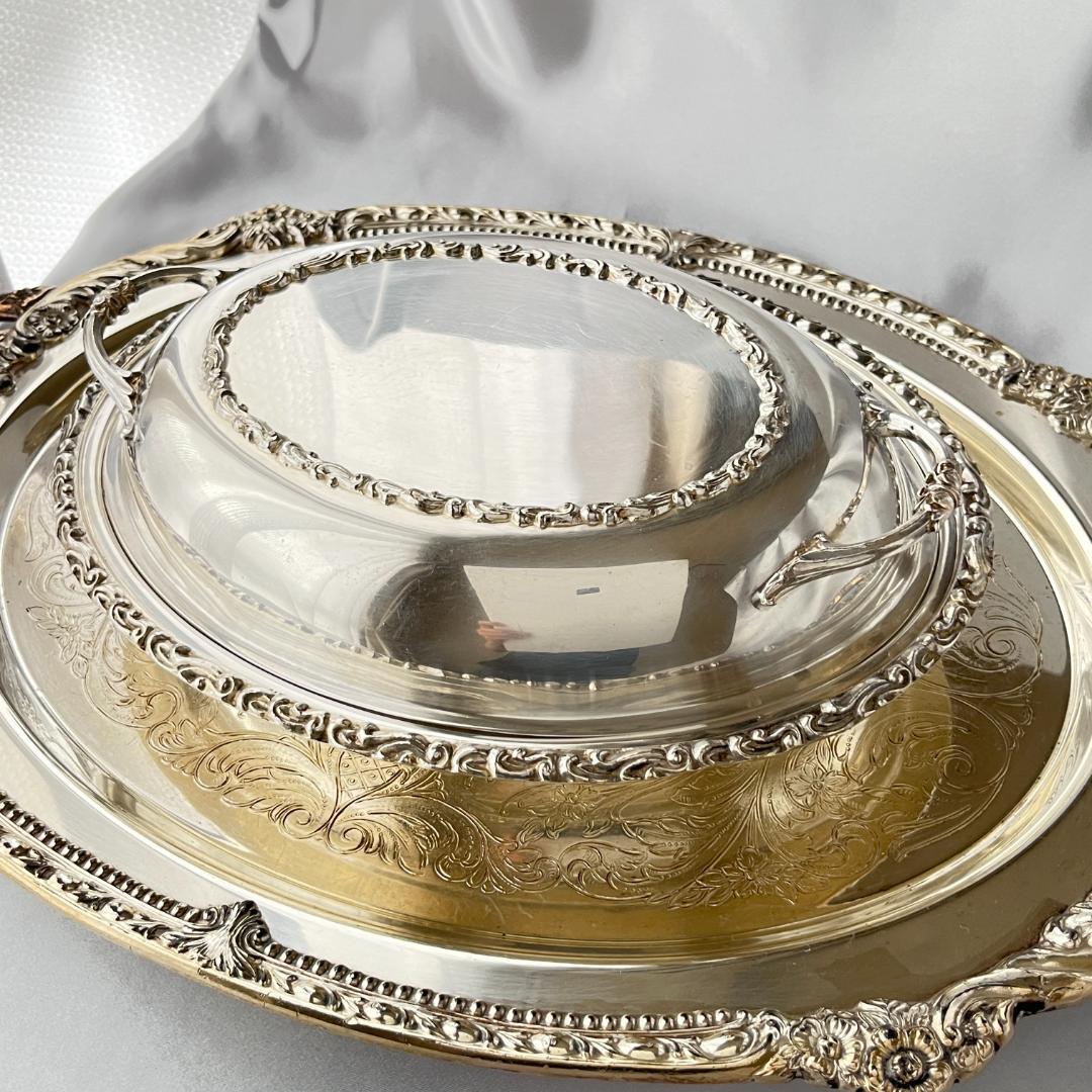 【Marlboro】 レリーフのアントルメサーバー 【シルバープレート】