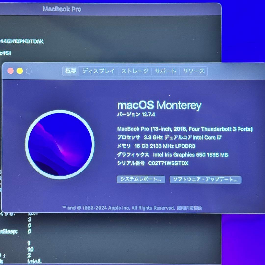 MacBook Pro 13㌅CTO i7/16G/256G Windows11